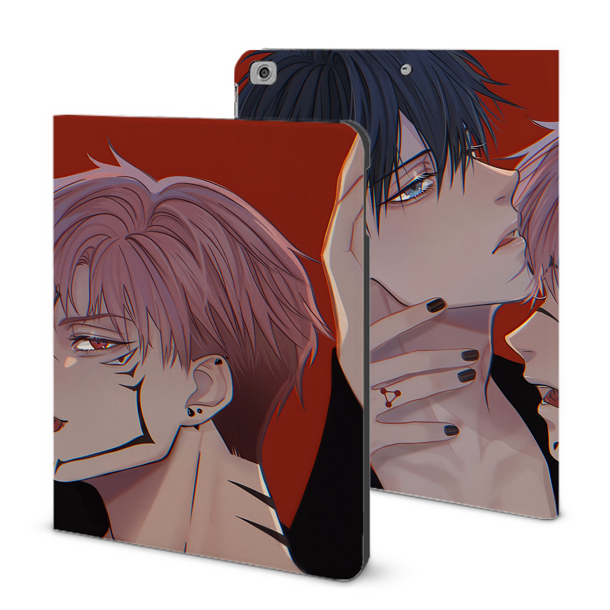 （画像用） 呪術廻戦 Jujutsu Kaisen IPad ケース ブック型 PUレザー TPU 耐衝撃 軽量 薄型 ペン収納なし 全面保護 IPad 各モデル対応